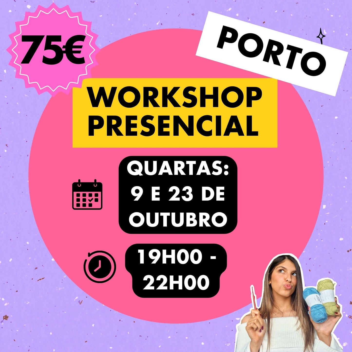Workshop presencial iniciantes (PORTO) Dias 9 e 23 de Outubro - Quartas (19:00 - 22:00) (20€ da inscrição - valor total 75€)