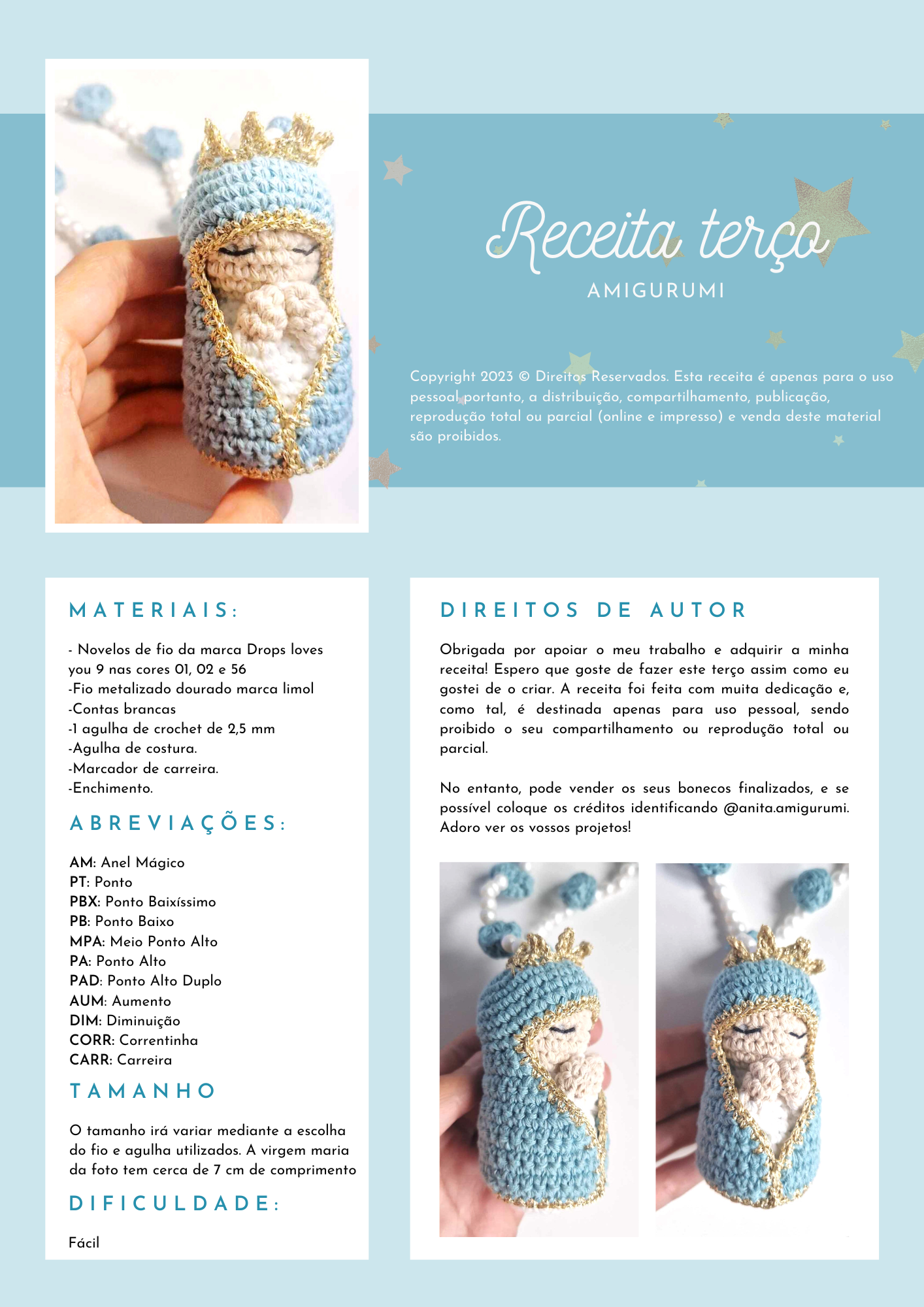 Receita Terço (amigurumi)