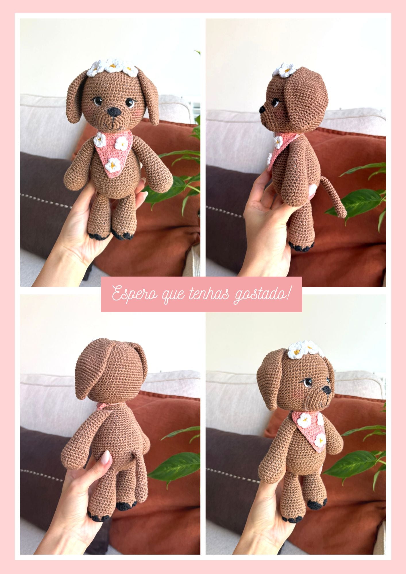 Receita da cadela Daisy (amigurumi)