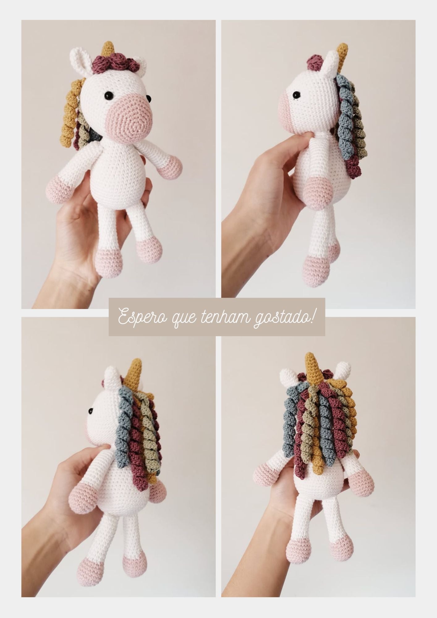 Receita do unicórnio (amigurumi)