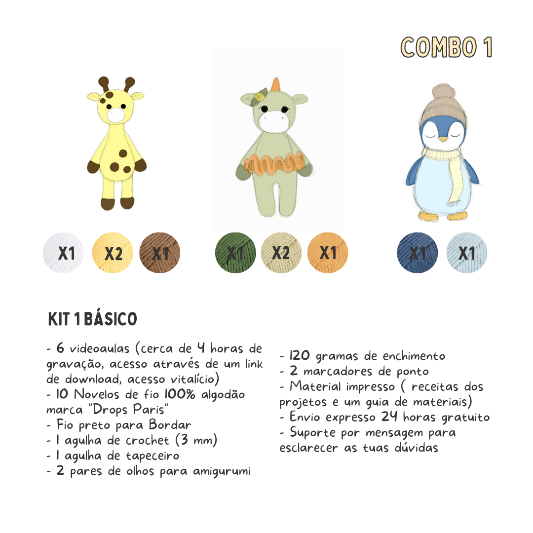 KIT 1 BÁSICO (videoaulas + material)